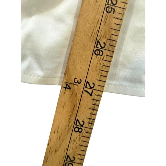 Chico's Womens No Iron Blouse 3 Optic White Button Front Collared Classic Shirt - Picture 9 of 10